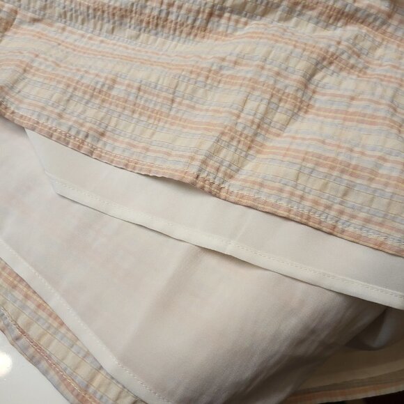 Treasure & Bond Shirred Mini Dress Ivory Honey Plaid Size Small NWOT - Picture 10 of 10